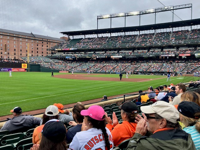 This image is of a Baltimore Orioles baseball game being played at Camden Yards