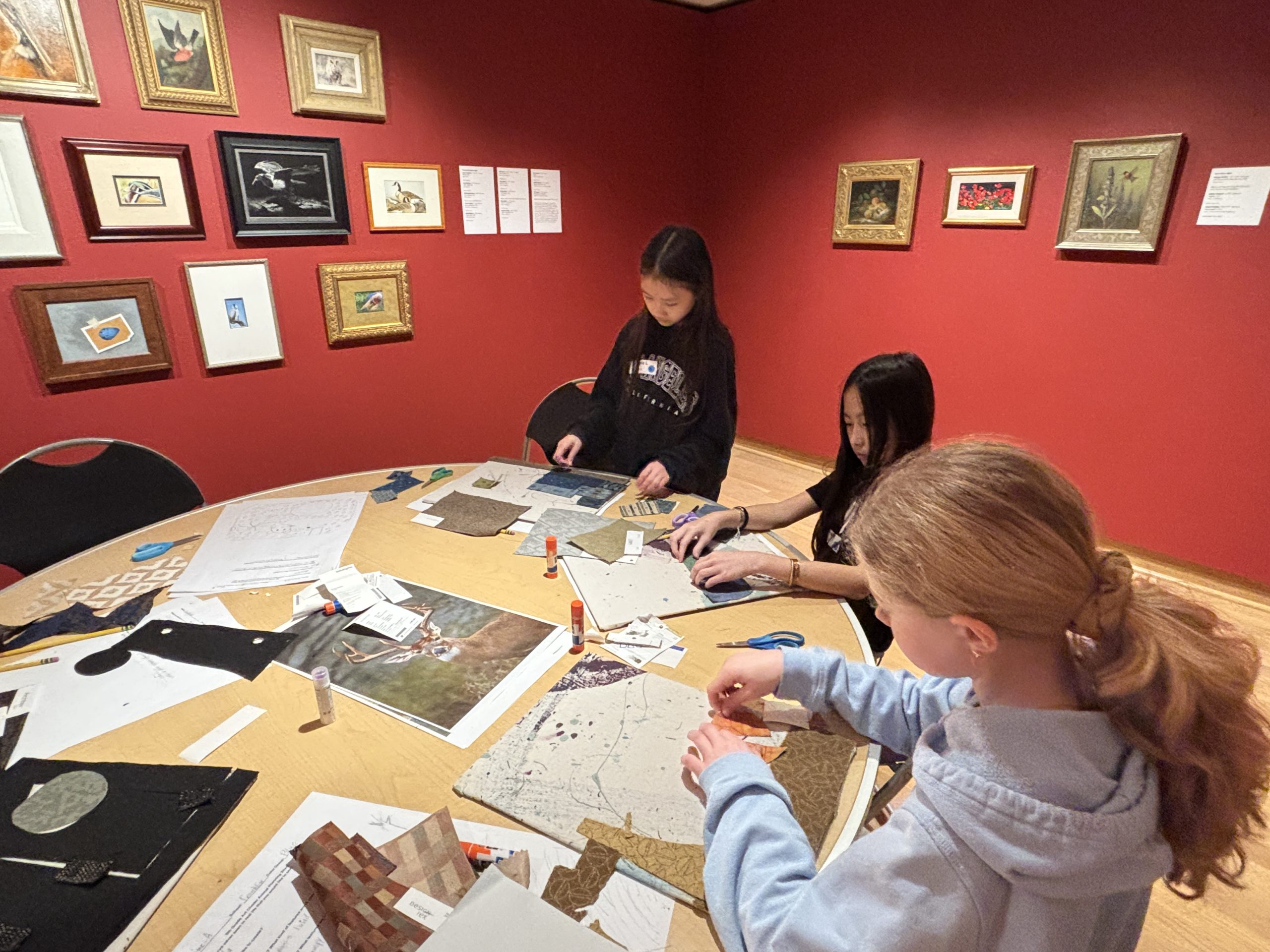 Wausau school district fifth grade students hands-on exploration of assemblage art in the Museum's south gallery